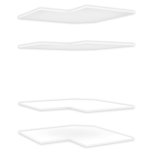 Lugna Corner Cabinet Shelf 4 Pack